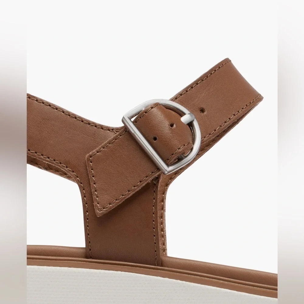 SOREL DAYSPRING PLATFORM SANDALS TAN 9.5